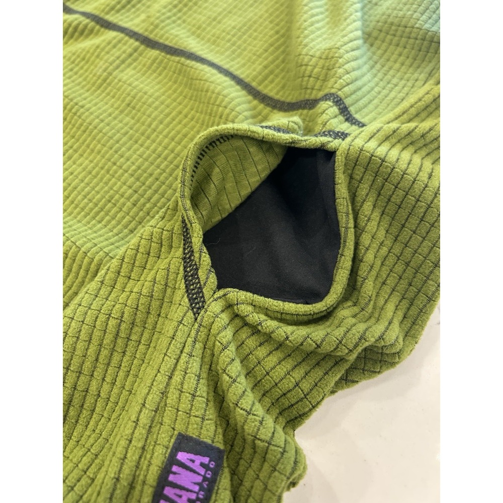 Melanzana Micro Grid Hoodie Womens M Green Fleece Pullover Outdoor Leadville CO - Picture 5 of 9